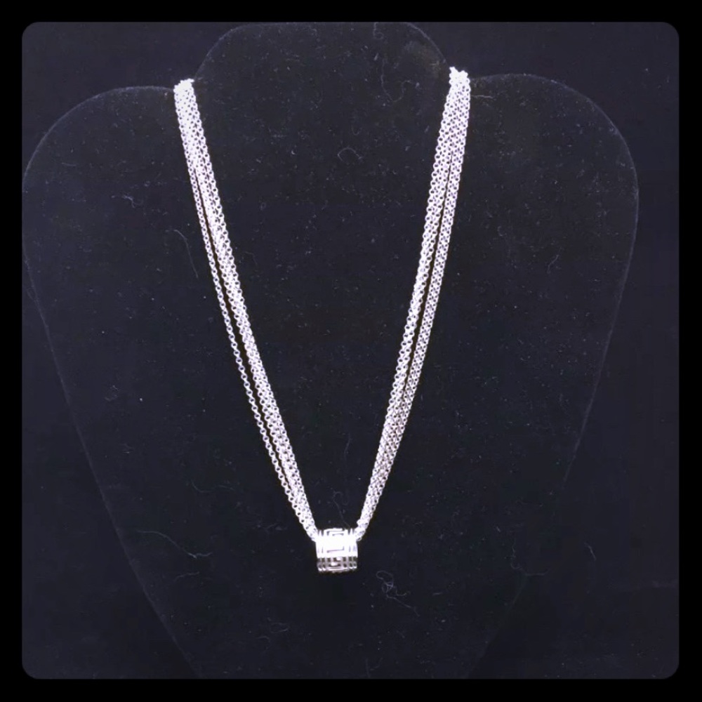 Fronay Italy Sterling Silver Greek Key Necklace - Picture 3 of 4